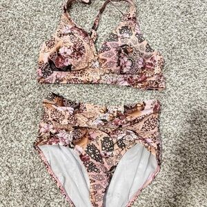Torrid Pink Bathing Suit Set
